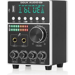 HiFi Dual MIC Digitale Versterker met Bluetooth en USB-speler