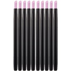 TOVBMUP 10-pack - Dubbelzijdige nagelvijl - Kwartspen - Nail Art Stone - Kwartsnagelvijl - Nagelduwer - Nail Art Scrub Pen - Zwart
