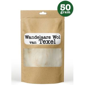 Wandelaars Wol van Texel – 50 gram - Verzacht blaren en voetongemak tijdens het wandelen of sporten met deze Texelse antidruk wol - Blarenpleister op natuurlijke wijze