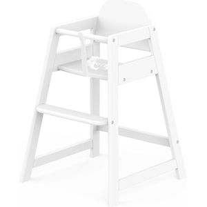 Geuther Emma - Houten Kinderstoel - Kinderzetel - Baby Eetstoel voor aan Tafel - 3-punt gordels - Hoge babystoel - 54cm zithoogte - Wit