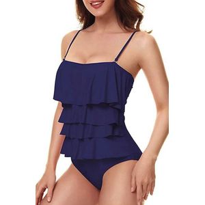 Tankini Badpak voor Vrouwen met Ruche en Volants – Comfortabele en Flatterende Badmode