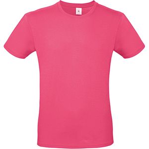 2-Pack herenshirt '150' met ronde hals B&C Collectie Fuchsia maat XS