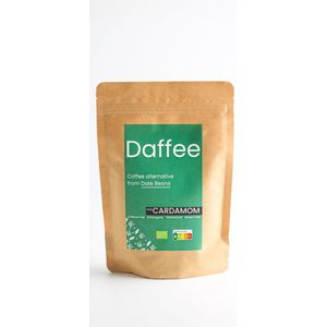 Daffee koffie, dadel koffie, een duurzame en heerlijke koffie alternatief gemaakt van geüpcycled dadel bonen, gezond, organisch, en caffeine vrij. gemixed met natural cardamom kruiden (1*250gr)