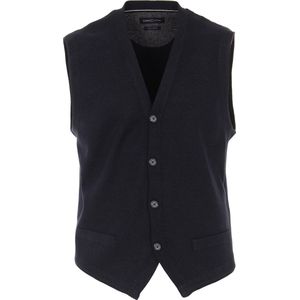 Casa Moda Gebreide Gilet Donkerblauw V-hals Knopen - M