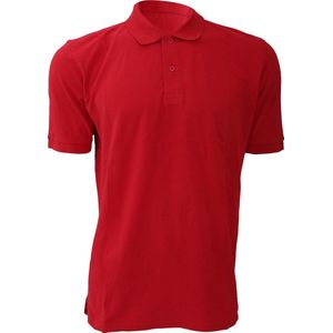 Russell Heren 100% Katoenen Korte Mouw Poloshirt (Klassiek rood)