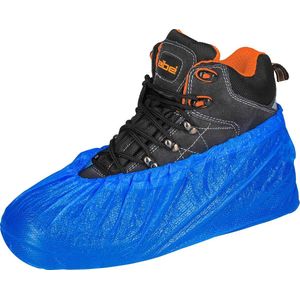 Schoenovertrek, schoenhoesje, CPE - kleur blauw -  large 16"" (41 cm) - 40 mu dik - 100 stuks