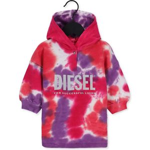 Diesel Dshat+db Hood Jurken Meisjes - Kleedje - Rok - Jurk - Roze - Maat 6-9M