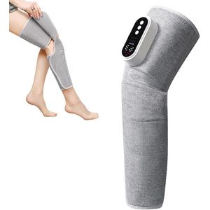 Deze draadloze beenmassager biedt druktherapie, 3 standen, meerdere intensiteitsniveaus, knieverwarming en een luchtkussenmassage om pijn te verlichten en de bloedsomloop te bevorderen. Geschikt voor thuis- en kantoorgebruik.