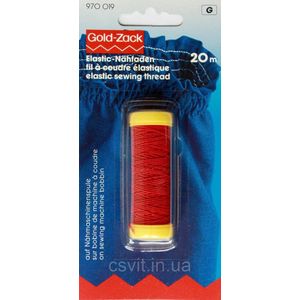 Prym elastisch naaigaren rood - 970019 - elastiek garen 0,5 mm x 20 m