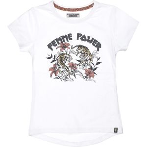DJ Dutchjeans - Meisje Shirt Wit - Maat 116