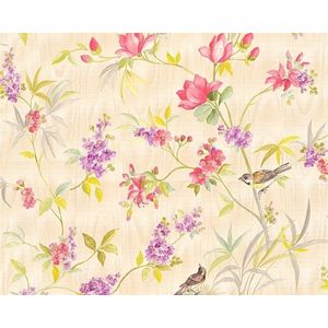 Bloemen behang vogels chattou 95434-1
