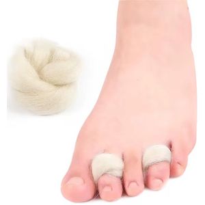 50 gram wol - voetwol - wol voor voeten - Wandel met Wol voor Voeten - Teenspreider - Antidruk Wol