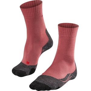 FALKE TK2 Explore Wandelsokken anti blaren, anti zweet Merino Wol Sportsokken Dames rood - Maat 41-42