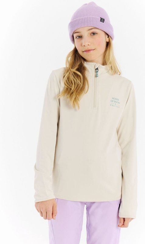 Protest - PRTTricia - Skipully - Kitoffwhite - Lange Mouwen - 1/4 Rits - Fleece