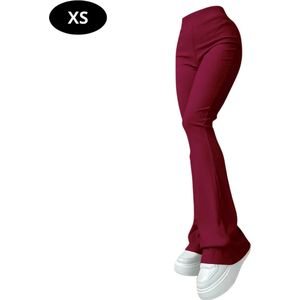 Bovista - Flair Broeken - Wijde Broek - Flared Broek - Rood - Dames Jeans