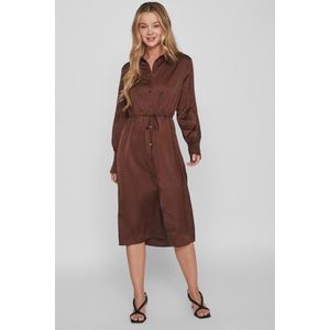 Vila Jurk Viellette Shirt Dress - Noos 14084595 Shaved Chocolate Dames Maat - 34