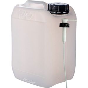 Jerrycan 5 Liter – met pomp – handig stapelbaar – UN gekeurd – voor water en gevaarlijke vloeistoffen – inclusief dop – totaal te legen