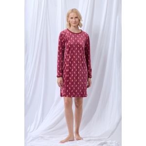 lords x lilies Slaapkleedje wijnrood met blaadje - maat L