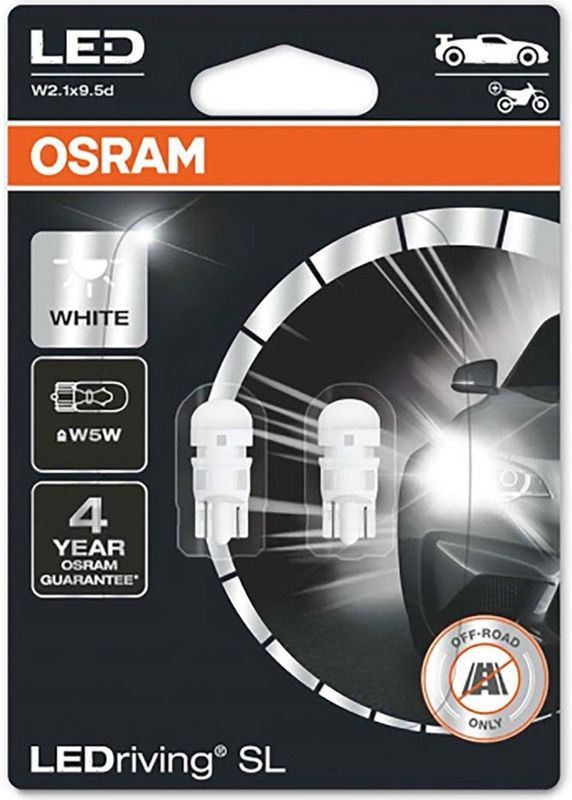 Osram - LEDriving SL W5W - Vervangingslamp - Wit - Koel Wit Licht