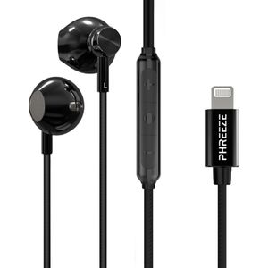 Phreeze EP20 Oordopjes met Draad - Geschikt voor Apple iPhone Oortjes - Lightning Aansluiting - Bass Boost - Microfoon - Voor 14 Pro Max en ouder