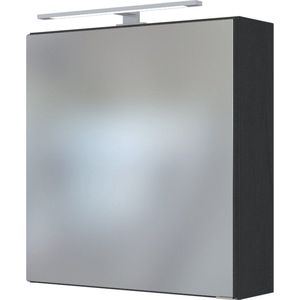 Spiegelkast Dasa 60cm met 1 deur - grafiet/mat grijs