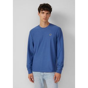 s.Oliver - Sweatshirt - Blauw - Effen - Lange Mouw