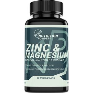 ZMA | Zink, Magnesium & Vitamine B6 | 60 Vegan Capsules | Verhoogt Testosteronniveau & Spiersterkte