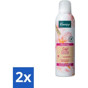 2 x Kneipp - Douche foam - Soft Skin - Voor droge en gevoelige huid - 200 ml - Douche Schuim - Zachte Huid - Gevoelige Huid - Amandelbloesem - Natuurlijke Oliën