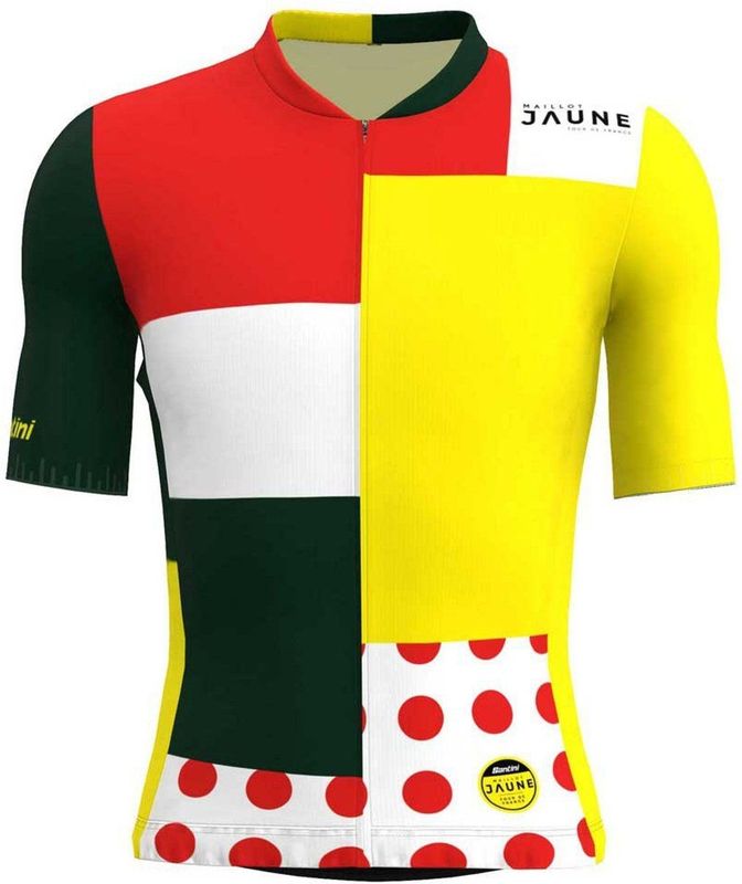 Santini Maillot Jaune Official Jersey Fietsshirt (Heren |meerkleurig)