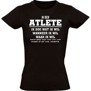 Atletiek grappig Dames T-shirt | Atleet | hardlopen | sprint | estafette | kado | Cadeau | shirt