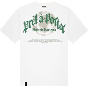 Quotrell - GLOBAL UNITY T-SHIRT - OFF WHITE/GREEN - M