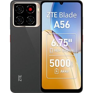 ZTE Blade A56 - Smartphone - Zwart - 4GB RAM - 64GB Opslag - 6.75 inch