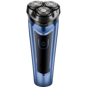 3koppen Scheerapparaat - 4D TOUCH Shaver - Usb Oplaadbare Scheerapparaat - Gezicht + Baard + Body Shaver - Voor perfecte Lichaamshaar verzorging - Unisex - Kleur: Zwart/Blauw