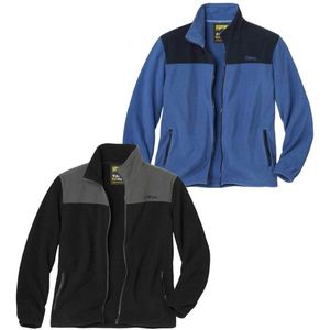 ATLAS FOR MEN - Set van 2 fleecevesten - Heren - Verkrijgbaar in grote maten - L