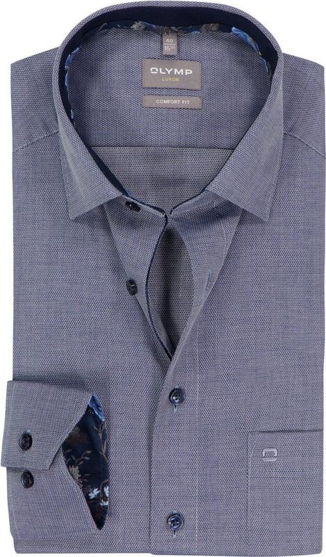 OLYMP - Luxor - Overhemd - Marine Blauw - Comfort Fit