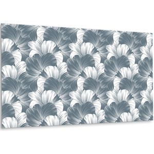 Tulup PVC Wandpaneel - Bloemen Vinyl Wandpaneel - 100 cm x 50 cm - Grijs Wandbekleding Vinyl - 1 stuk - PVC Muurpaneel - Marmer Muurpaneel - Wandpaneel PVC - Plaktegels Keuken en Badkamer