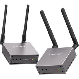 Lemorele R15 HDMI Draadloze Extender 200 Meter – 5GHz/2.4GHz Dual Band – 1080P Videozender & Ontvanger – TV Stick Voor PC, Laptop & Projector