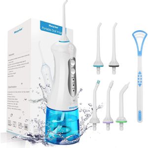 Draadloze Monddouche met 3 Modi en 300ml Watertank - Water Flosser met IPX7 Waterdicht