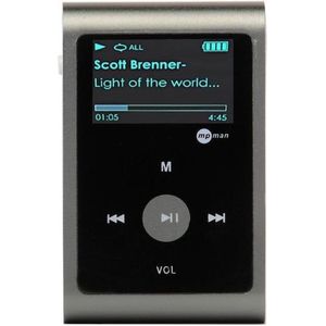 MPMAN - MP30WOM - MP3-speler - Grijs - Met Bevestigingsclip
