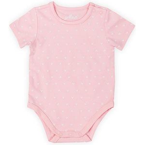 Jollein Romper korte mouw 50/56 Hearts soft pink