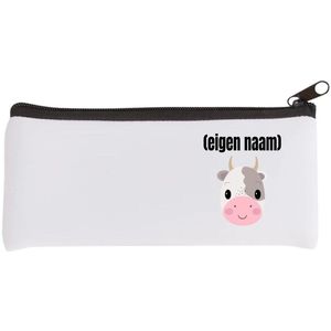Akyol - koeienkop met eigen naam Etui - Koe - boeren/koeien liefhebbers - iemand die houdt van koeien - verjaardag - cadeau - kado - 20 bij 9 cm