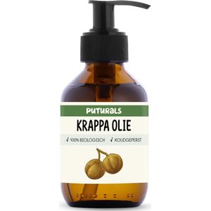 Puturals Krappa Olie 100% Biologisch - 150ml - Koudgeperst en Puur - Krappa Olie voor Haar en Huid