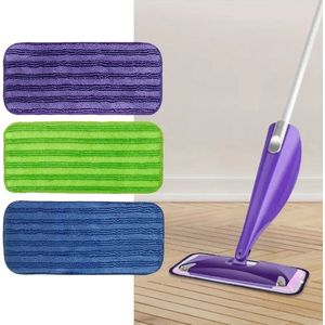 Mop microvezel reinigingspads, 6 stuks Dweildoek , herbruikbare dweilpads, navulverpakkingen voor Swiffer WetJet-pads, dweilovertrek, reinigingspads voor hardhout (30 x 14 cm)