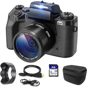 Luxe Digitale Camera - 4K Resolutie - Touchscreen - Vlog Camera - Zwart