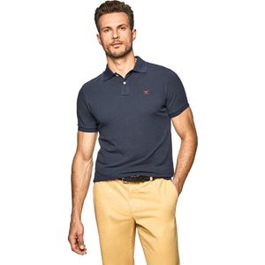 Hackett - Polo Donkerblauw - Slim-fit - Heren Poloshirt Maat L