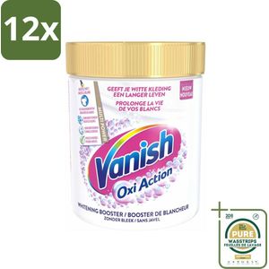 Vanish Oxi Action - Vlekkenverwijderaar Poeder - Zonder Bleek - Witte Was - 550 Gram - Voordeelverpakking - 12 stuks - Vlekken verwijderen - Wasverzachter