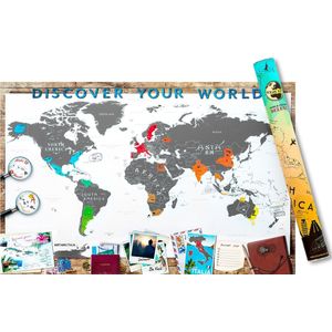 wereldkaart (scratch map) - kras weg waar je geweest bent! - Het grootste online winkelcentrum - beslist.nl