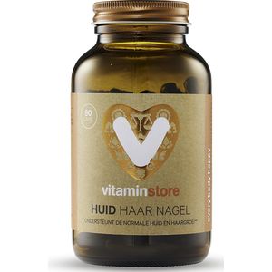 Vitaminstore - Huid Haar Nagel Supplement - Met o.a. Biotine, Zink en Silicium - 90 vegicaps