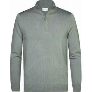 Profuomo - Half Zip Pullover Luxury Groen - Heren - Maat XL - Modern-fit