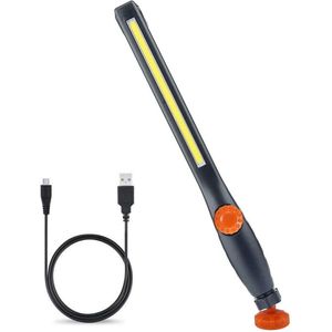 LED Battery Work Light - Foldable with Magnet - Workshop Light for Car Repair Garage Camping - Emergency Lighting (Orange)